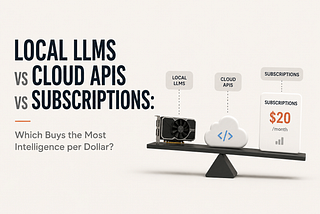 Local LLMs vs Cloud APIs vs Subscriptions: Which Buys the Most Intelligence per Dollar?
