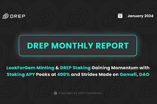 DREP Monthly Report 1.1–1.31