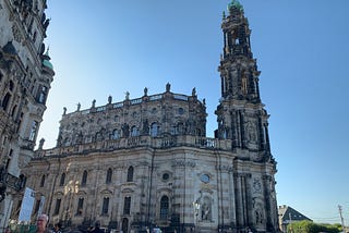 Photograph of “Cathedral St. Trinitatis” in Dresden, Germany.