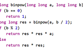 Binary Exponentiation