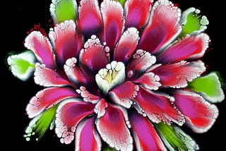 Magic Napkin Lift Reveals Gorgeous 3D Dahlia Bloom ✨🌸 Reverse Flower Dip Acrylic Pouring