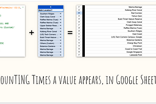 TIL — Counting frequency of values appearing in a column or row, in Google Sheets