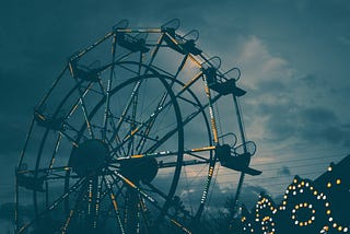 Ferris Wheel ride at night time