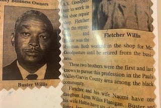 Pictured – My grandfather James Arthur Willis and his older brother Fletcher Willis.