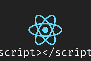 React logo and an empty script tag