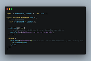 useRef nədir? və necə istifadə olunur?