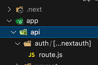 next auth route directory