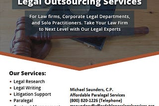 Paralegal Michael Saunders Affordable Services