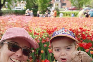 Me and the little guy at the Tulip Festival in Ottawa