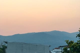 View of some mountains in Chiang Mai from my Airbnb window from my trip to Thailand in 2018.