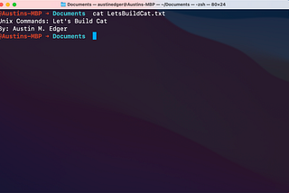 Unix Commands: Let’s Build Cat