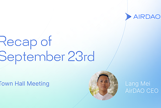 AirDAO Town Hall 9/23/22
