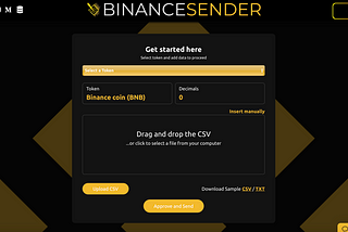 BinanceSender: Bulk Send BNB and BEP20 Tokens from a CSV File