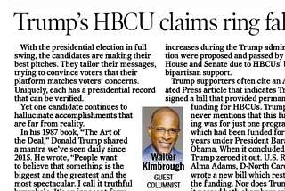 Trump’s HBCU claims ring false