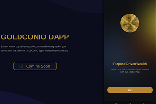 🎉 Introducing GOLDCONIO DAPP 
😀 We are excited to announce our decentraliced wallet app