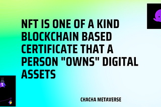 @Chacha_Finance
Digital assets is the number formula in 21st century that help boost your financial…