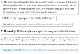 Does my sample have to be normally distributed for a t-test?