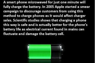 FAKE NEWS: Charging Your Cell Phone in the Microwave