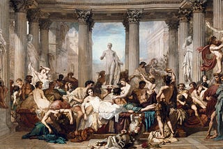 Romans during the Decadence, by Thomas Couture (1847)