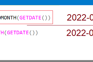 Function FOMONTH (SQL SERVER)