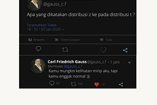 Random story dari Mr. Gauss tentang Distribusi t dan z yang terlihat kembar