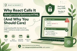 Why React Calls It dangerouslySetInnerHTML (And Why You Should Care)