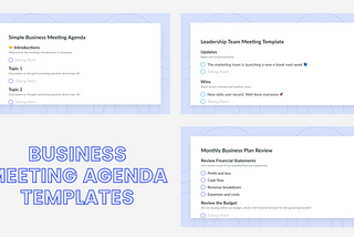 Business Meeting Agenda Templates To Streamlining Your Corporate Discussions