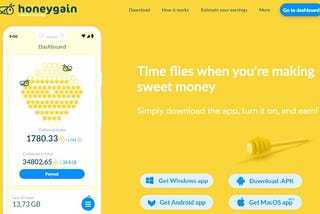 HONEYGAIN-Earn passive income with smartphones and computers ( Trusted payout since 2019 )