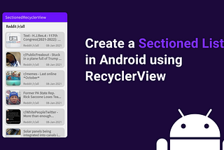 Create a Sectioned List in Android using RecyclerView