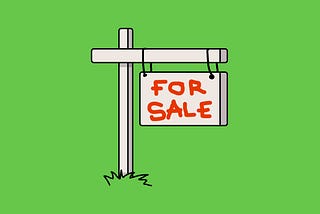 Yard sign “for sale”