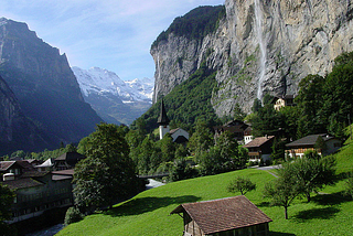 Summertime in Lauterbrunnen valley, Bern Canton, Switzerland