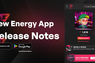 The New Energy APP — Release Notes