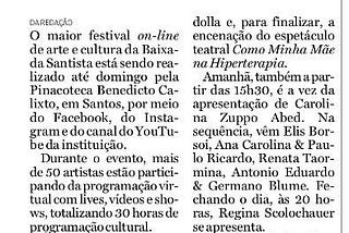 Irmãos Cancello participam do maior festival on-line da Baixada Santista.
