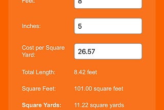 Simplifying Carpet Calculations