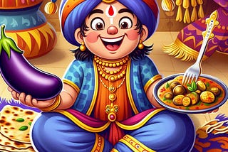 Stories for kids Tenaliraman and the Brinjal curry