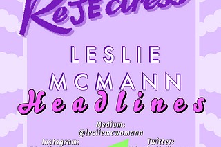REJECTRESS by Leslie McMann
