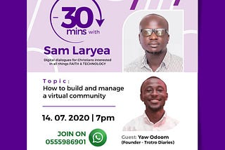 #30MinsWithSamLaryea:Session CatchUp with Yaw Odoom