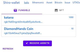 Diamond Hands releases an alpha version of Shiro Wallet, an RGB wallet on Umbrel