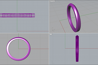 Engagement Ring Tutorials Part 6d: Create Four Ring Shanks