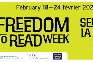 poster for Freedom to Read week in Canada Feb 18–24 2024
