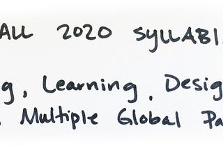 Dear Students, It’s a scary, exciting and crucial time for us to learn remotely.