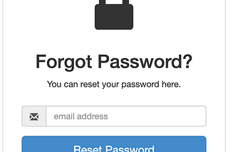 Password reset form