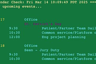 View Upcoming Google Calendar Events via the Terminal