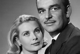 Princess Grace and Prince Rainier (note that they were actually the same height in real life)