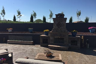 Concrete Patio Fit for Fifty People