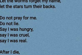 On When I Die