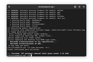 Cómo limpiar la caché de Arch Linux para ganar espacio en disco