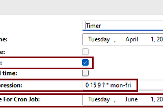How to use cron expressions for scheduling tasks in the Timer activity