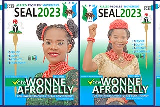 VOTE WONNE AFRONELLY — FC/324/RV ALLIED PEOPLES’ MOVEMENT SEAL2023