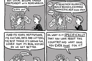 Comics: Your country needs you (to wave a flag)